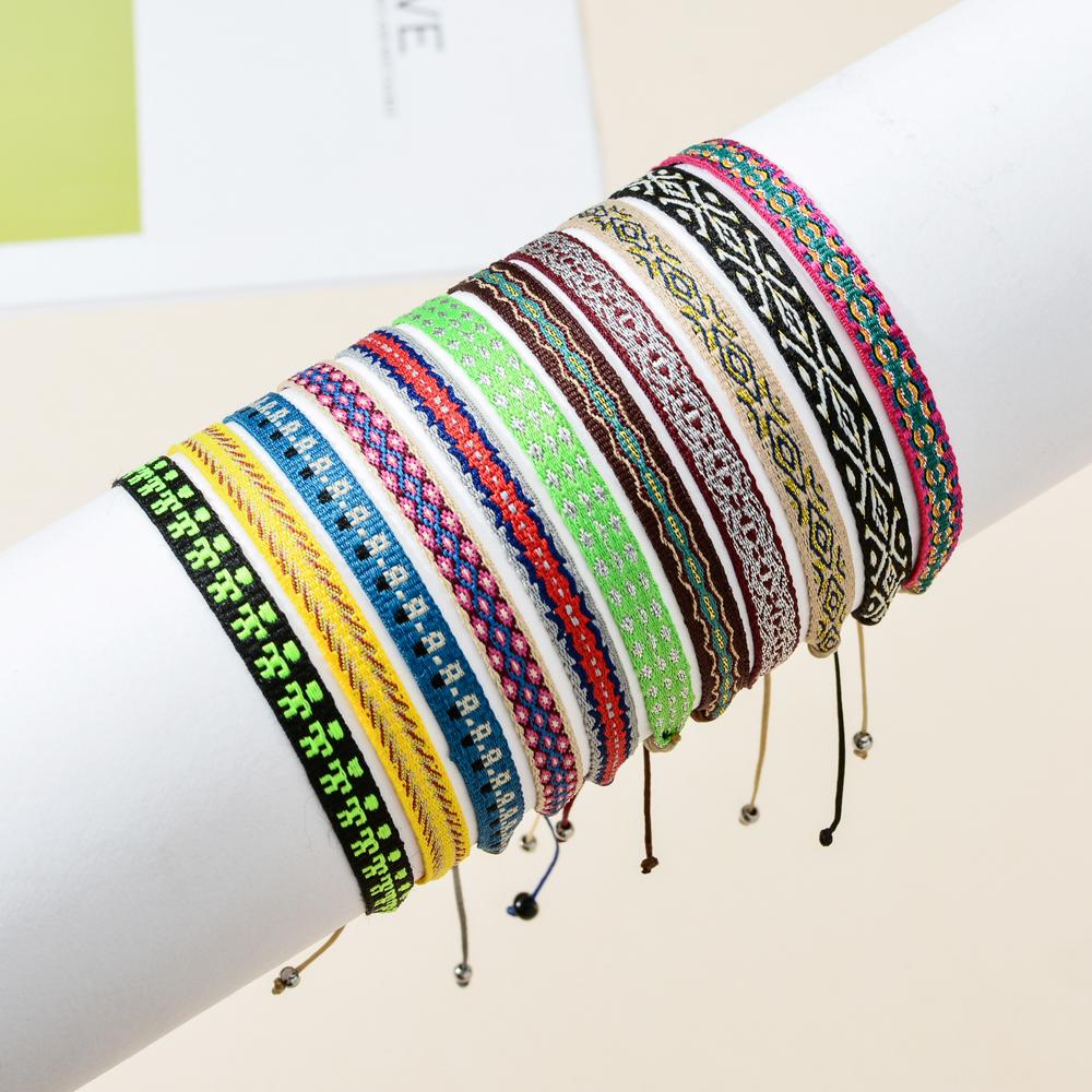 ZMZY Boho Weave Ethnic Girl Bracelets for Bohemia Women Bracelet Fashion Girl Colombian Wayuu Female Summer Beach Jewelry