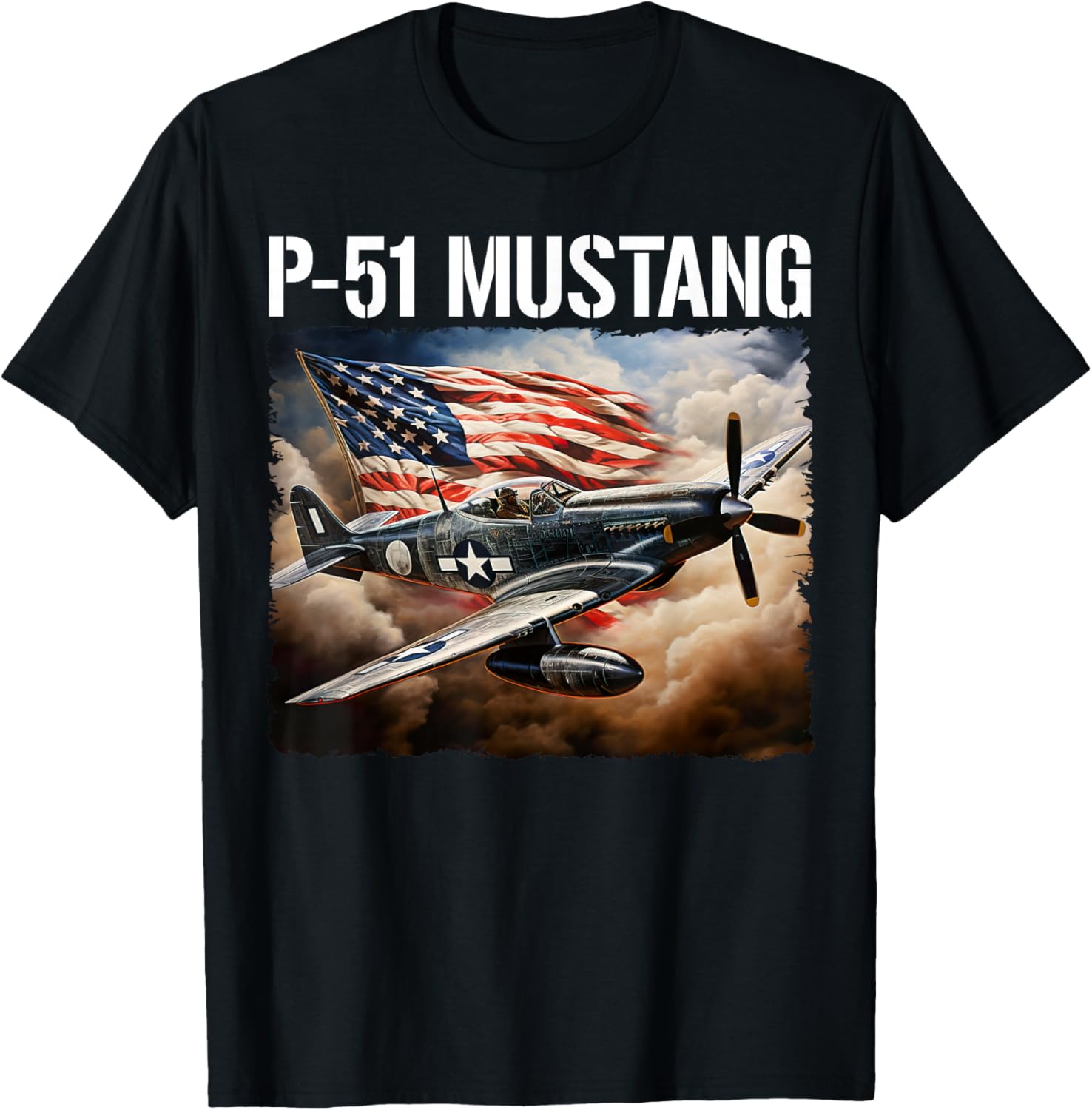 

WWII USAF P-51 Mustang Fighter T-Shirt 100% Cotton O-Neck Short Sleeve Summer Casual Mens T-shirt Streetwear - Men s Summer C... S разноцветный