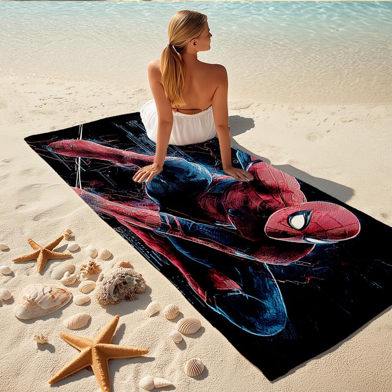 1Pc Spiderman Web Shadows Beach Towel Quick Dry Multiuse For Beach Pool Gym Yoga Home Travel Christmas Halloween Xmas Gift S1989