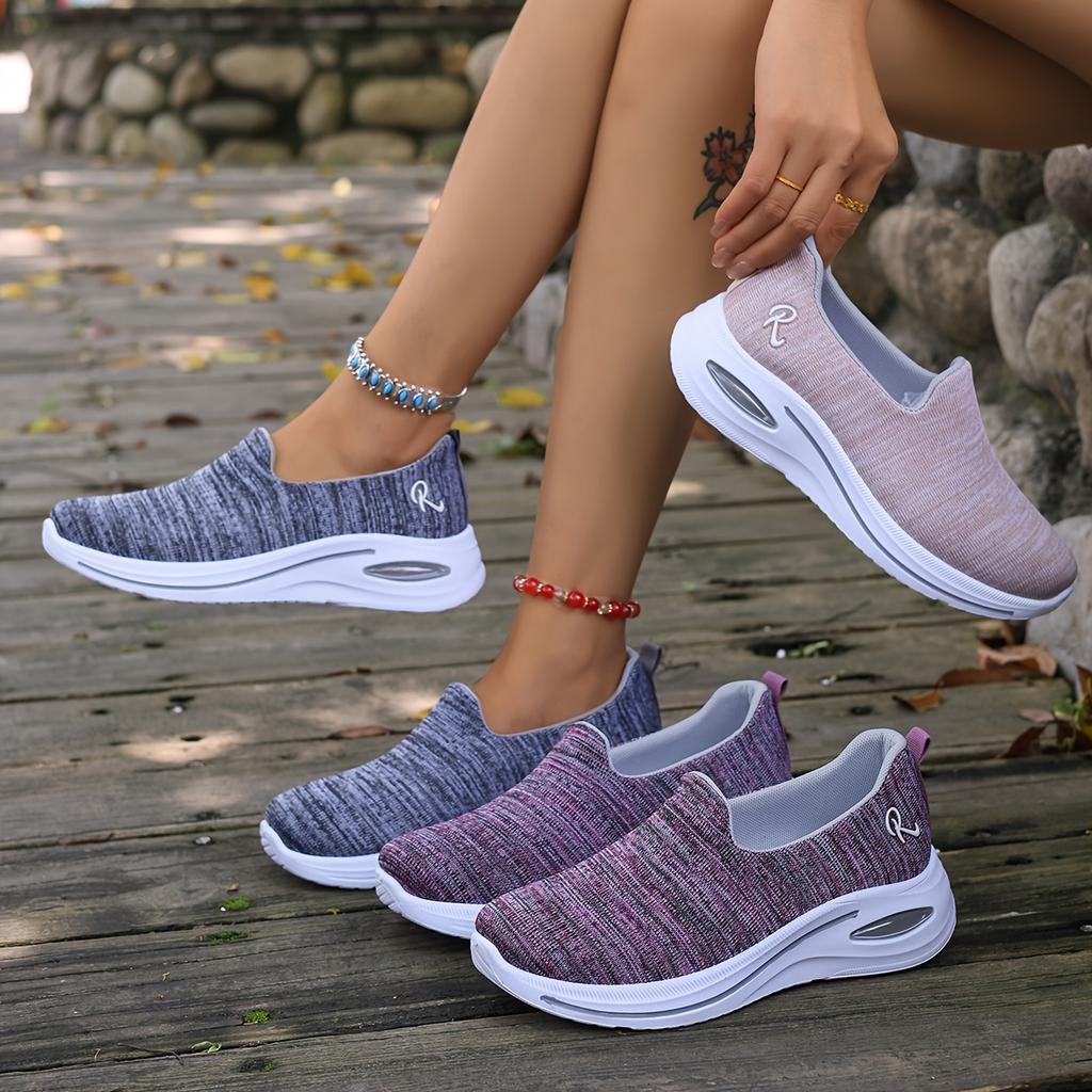 Women's Multi-color Breathable Slip-on Thick-soled Sports Shoes Lightweight and Non-slip, Comfortable and Casual, Suitable for Daily Walking Shoes