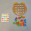 Barn Matchande pusselleksaker Färger Geometrisk form Jigsaw Brädspel Tidiga pedagogiska interaktionsleksaker för barn Kampspel