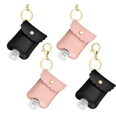1~4 Stück 60ml Tragbares Handdesinfektionsmittel-Gel mit Holster Schlüsselanhänger Unterflasche Reise Nachfüllbare Plastik Alkohol/Handdesinfektionsmittel
