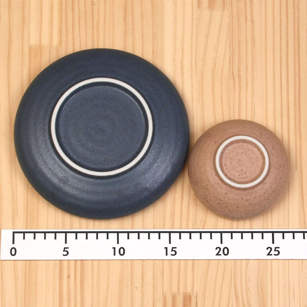 Easy-to-scoop Plates and Bowls, Pair Set for Two, 17cm Plate and 10cm Bowl, Dishwasher and Microwave Safe, Rakusuku UD, Made In Japan, 6816-01