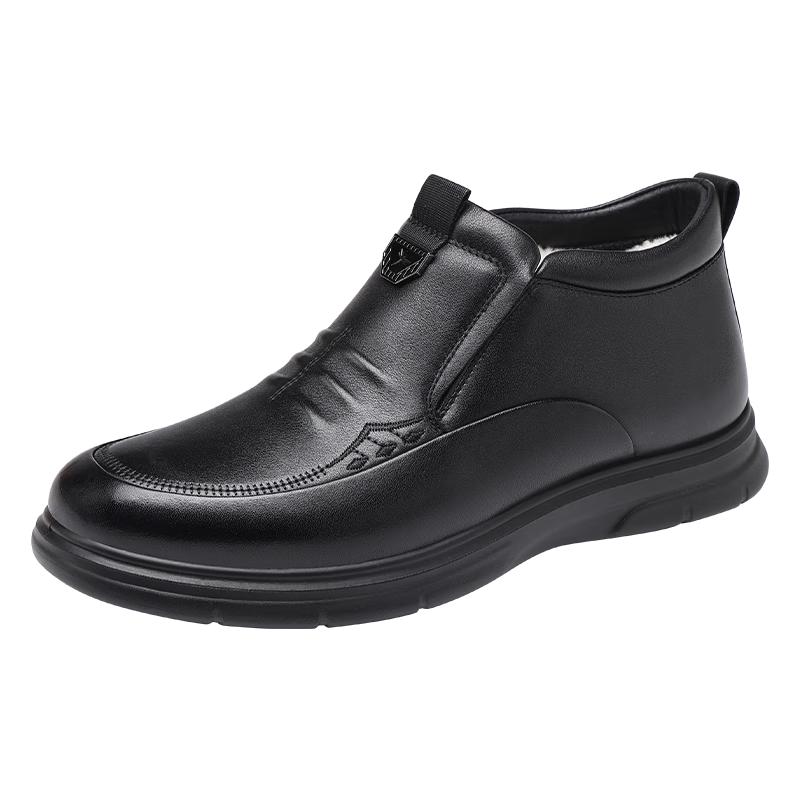 Red Dragonfly Men s Winter Lined High-Top Slip-On Leather Shoes WTD451181 EU 41