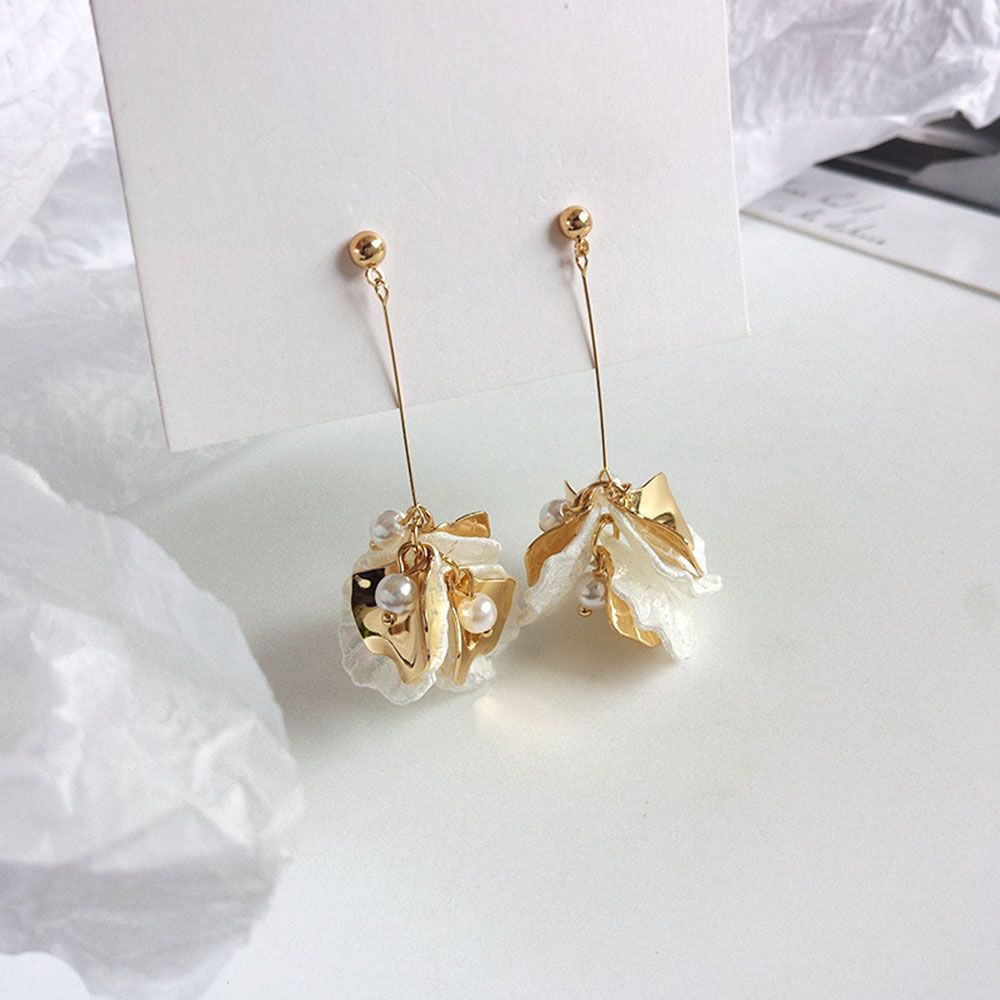 Fashion Accessories Korean Petals Flower Dangle Earrings Jewelry Drop Earrings Stud Earrings