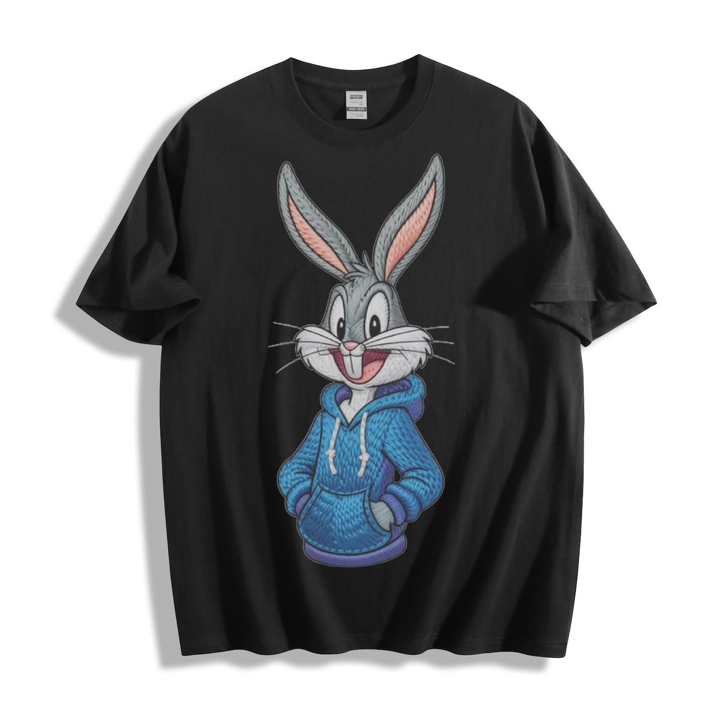 Gender-Neutral Hoodie Bugs Bunny Graphic T-Shirt L