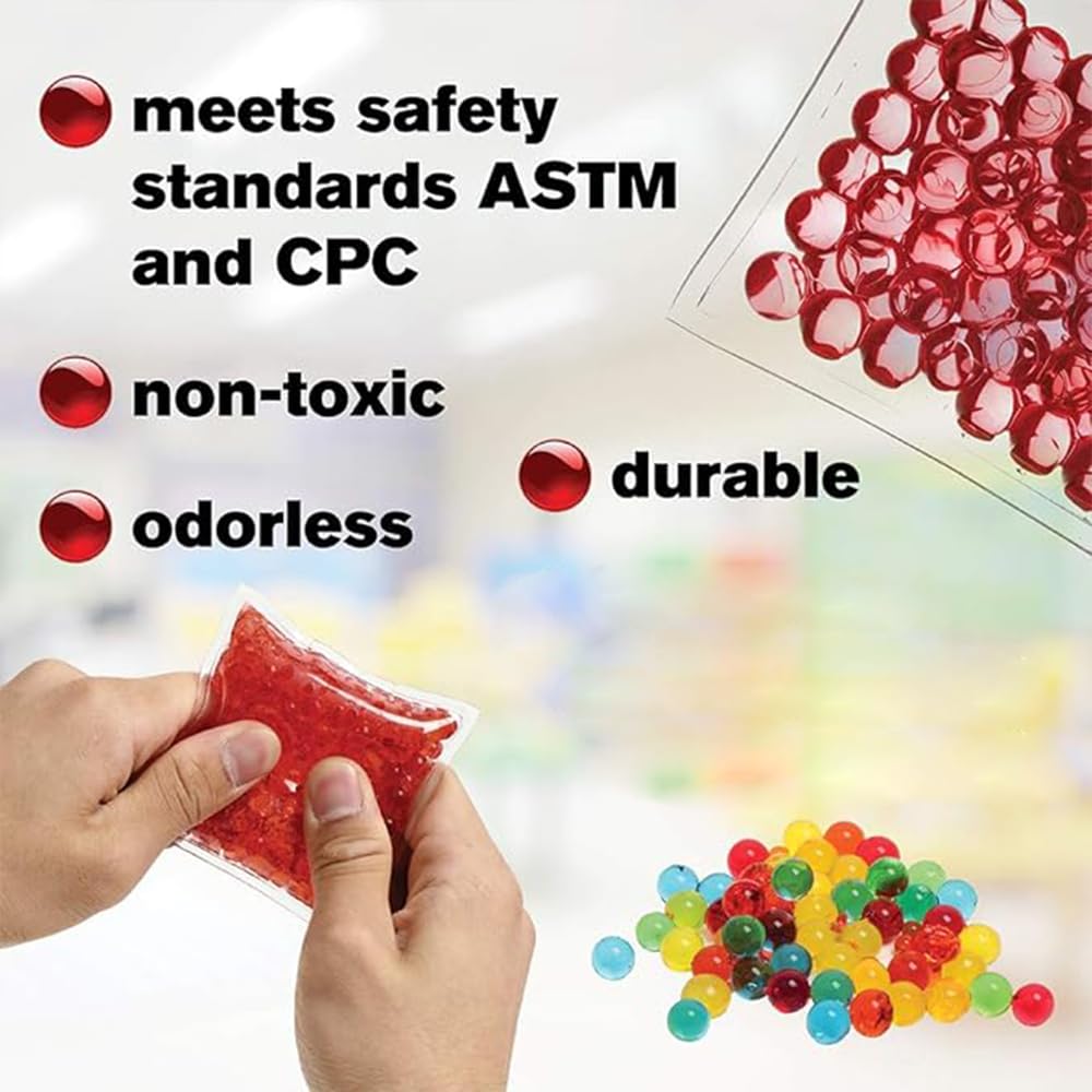 Lesong Sensory Water Beads Toy for Shape Learning Toy for Fidget Stress Unique Boys Girls Sock Stuffing Kids, 6-Pack, Toddlers, Toy, Autism/Anxiety