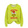 Women's Christmas Print Cardigan Long Sleeve Round Neck Knit Top
