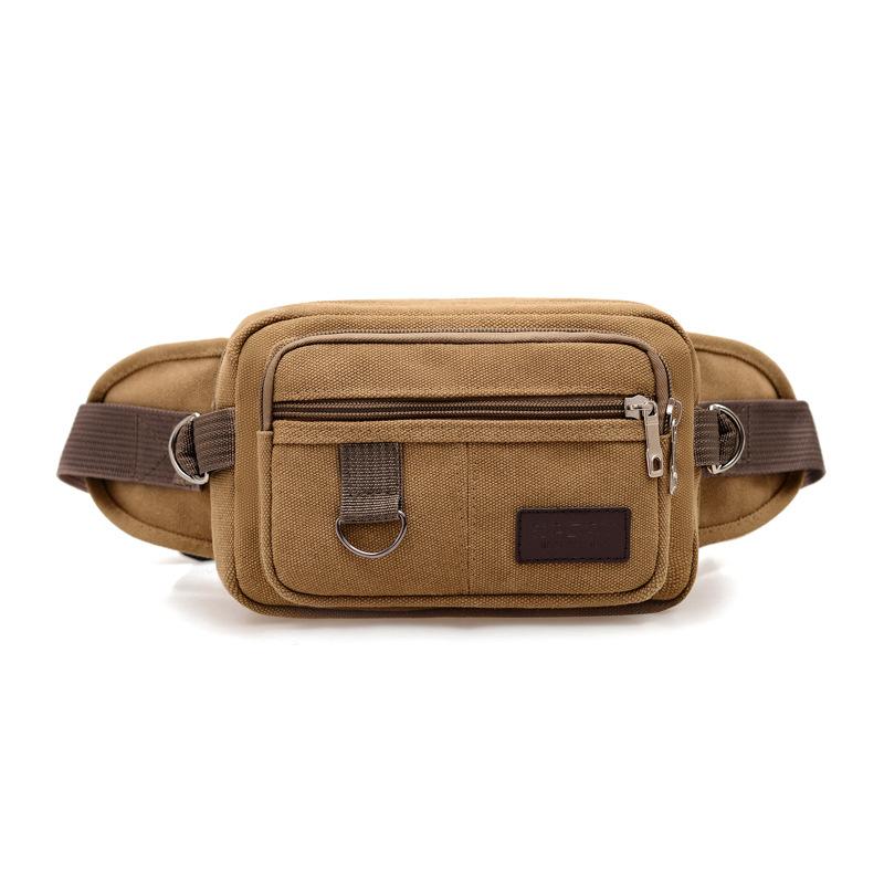 Men's New Chest Bag Simple Commuter Canvas Fashion Purse Large Capacity Light Out One Shoulder Messenger Bag.