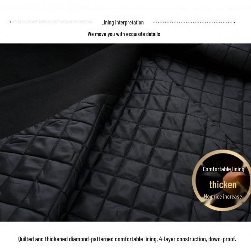 

Шерстяное длинное пальто в корейском стиле для высоких женщин: Черный, Плотный, Свободного кроя для осени/зимы L