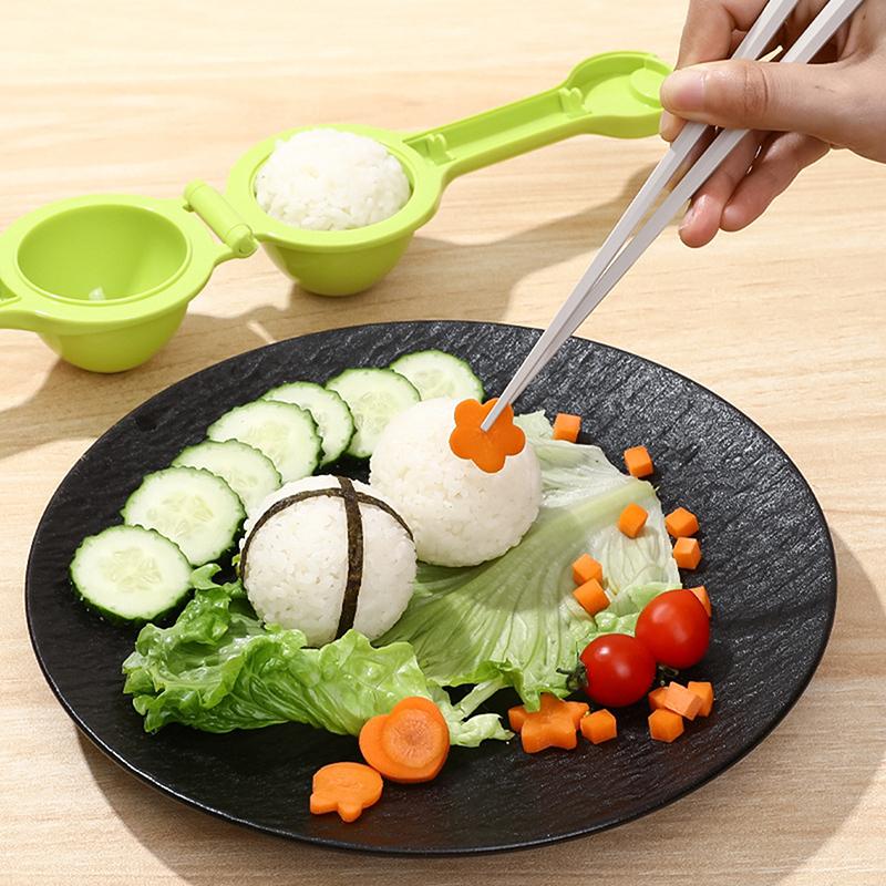 Rice Baller Ball Shaped Creativity Diy Sushi Tool Onigiri Mold Onigiri Mold Shake Molds Diy Sushi Tool For Children Home Kitchen