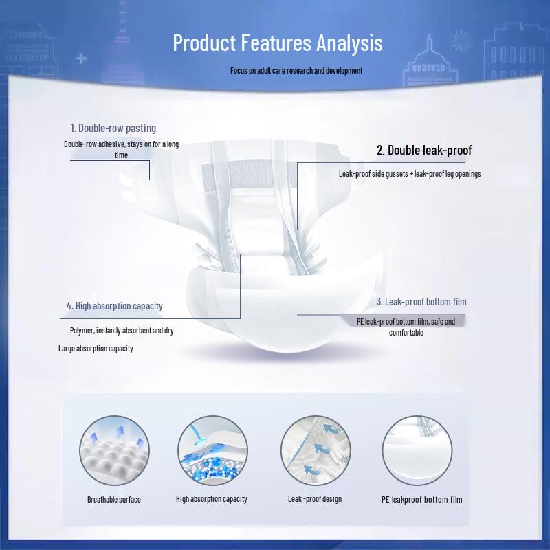 Hongfuxiang Extra Thick XL Pull-Up Diapers for Elderly Men & Women