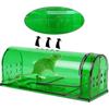 Small Humane Mouse Trap,transparent Live Mice Trap That Work, No Kill Catch Release Rat Trap, Plastic Mouse Trap Box Indoor Outdoor, 2 Pack