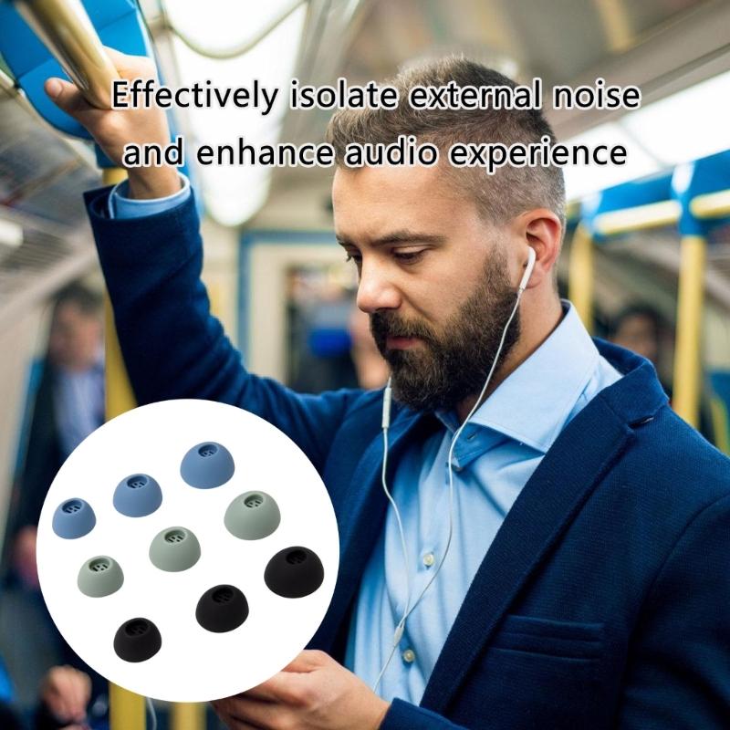 Sweatproof Silicone Earpieces Earbud Covers Sleeve Long Wear Comfort Soft Ear Tips, Noise Isolating for Buds 3 Earphones