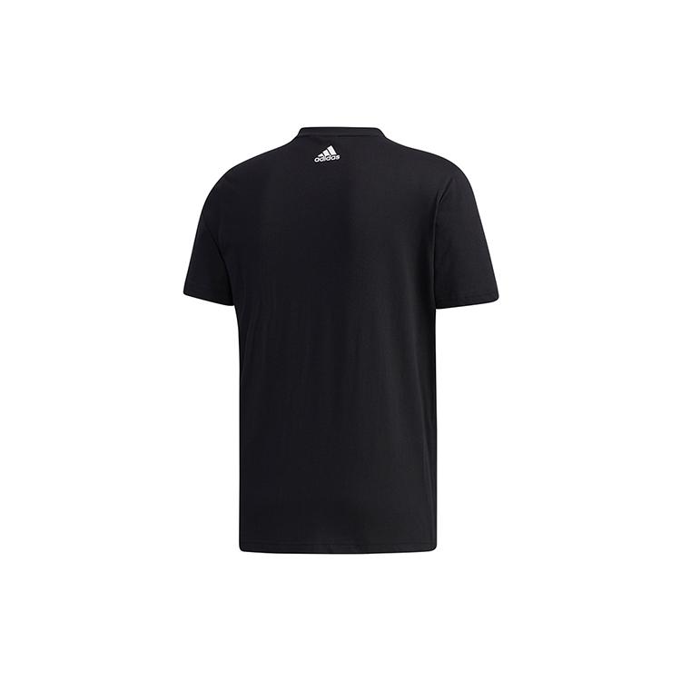 adidas T Shirts Men's Black Crew Neck Moderate Straight Fit GH4416