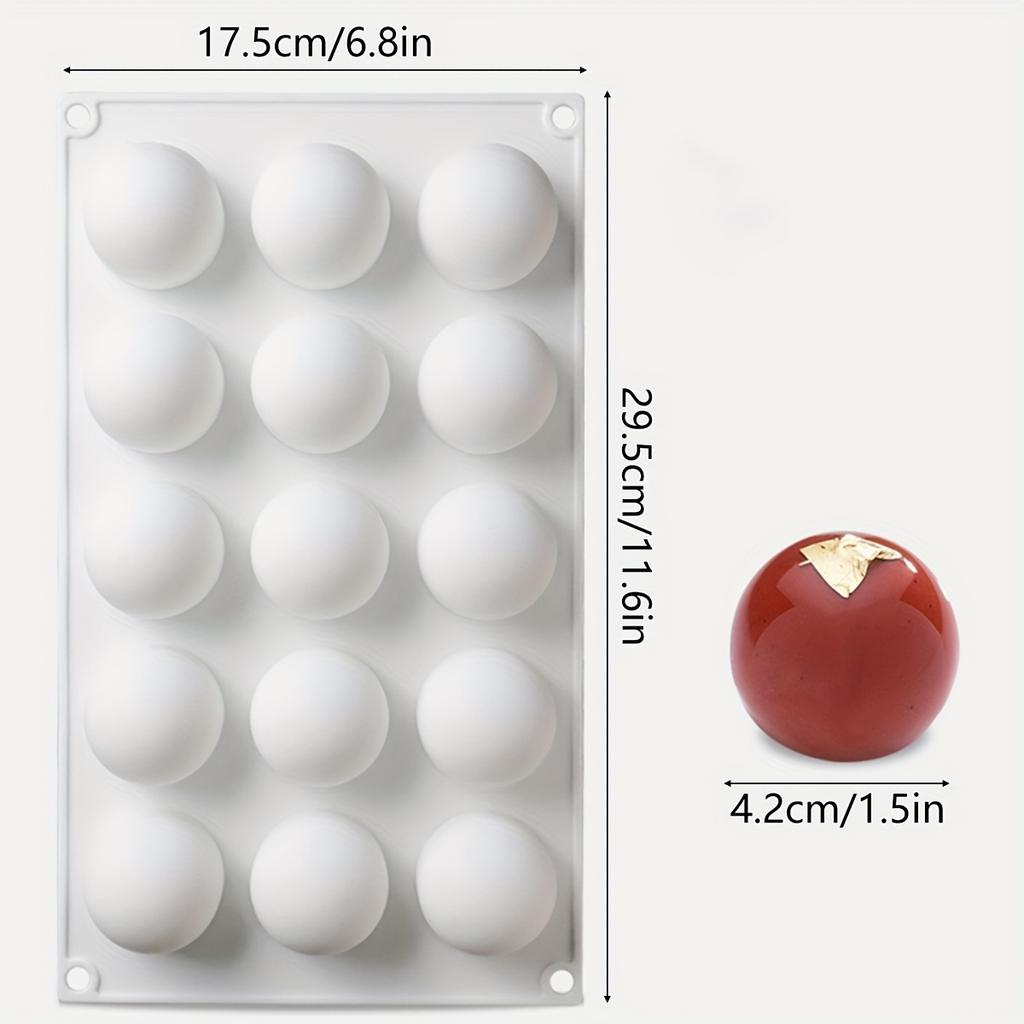 8/15/35 Series Round Silicone Molds, Spherical And Cylindrical Shapes, for Making Layered Lollipops And Coconut French Dessert Mousse Cakes
