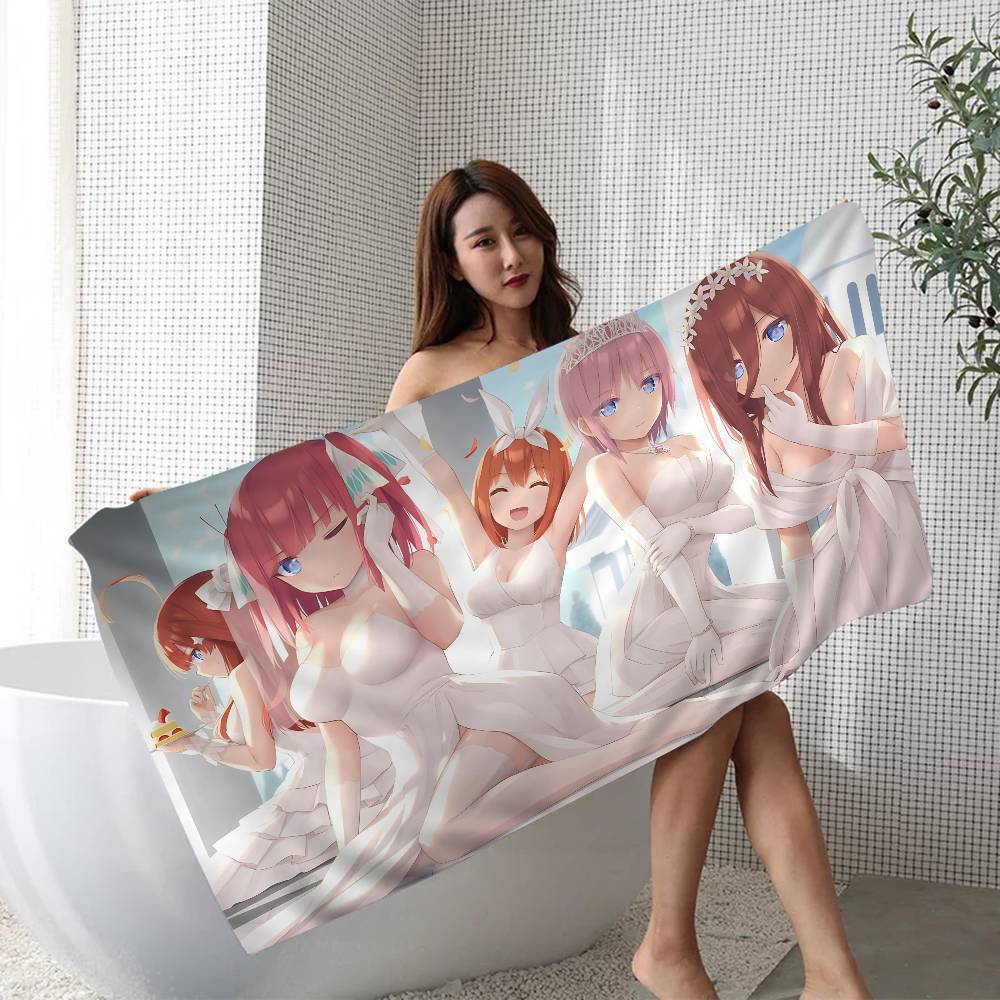 Anime The Q-Quintessential Q-Quintuplets Beach Towel Colorful Bath For Girl Microfiber Quick Dry Sand Free Beach Spa Gym Pool