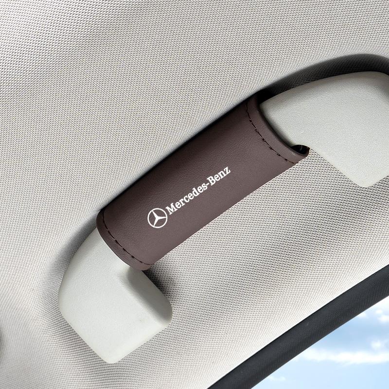CRX1 Suede Leather Car Roof Grab Handle Cover Handle Protection Cover For Mercedes Benz C E S Class GLC GLB GLE GLS W212 W213 sticker