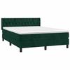 Maison Exclusive - Sommier à lattes de lit et matelas Vert foncé 140x200cm Velours