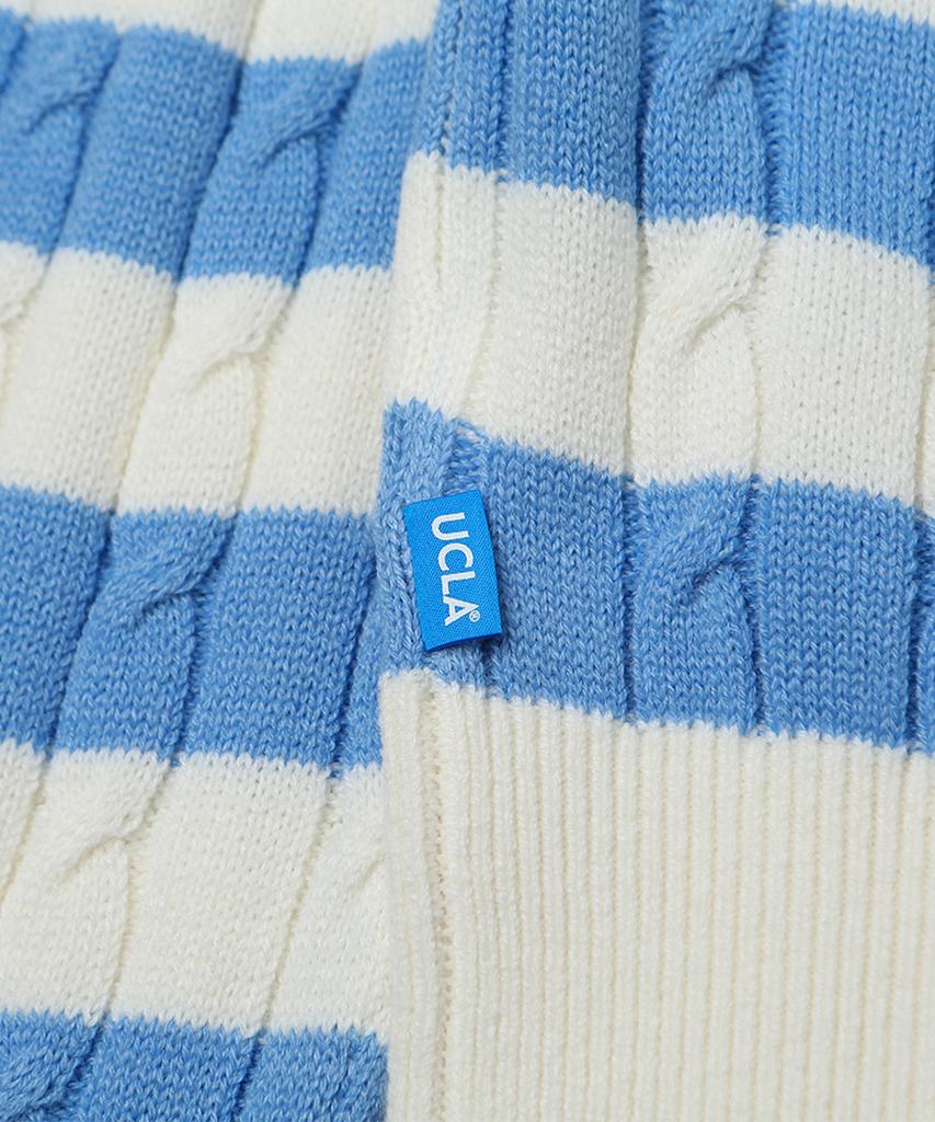 UCLA Women'S Collared Stripe Knit [Sky Blue] (Ua1Lk50_41)