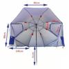 2.4m Oxford Fabric Beach Umbrella With Window Fishing Sun Protection UPF40 Manual Open 8-Rib Iron Frame