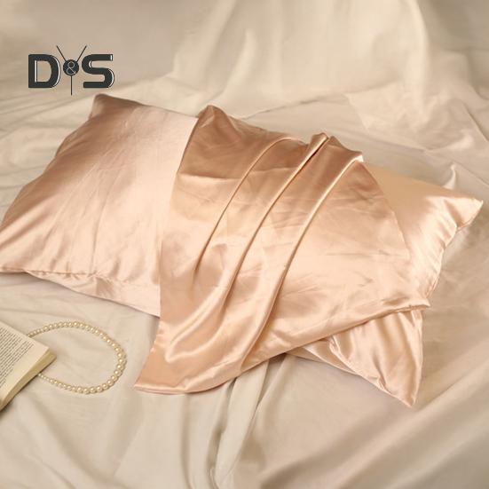 Povlak na polštář z umělého hedvábí Lesklý chladicí povlak na polštář Standardní velikost 20" x 26" Jednobarevný hladký povlak na polštář pro vlasy a pokožku