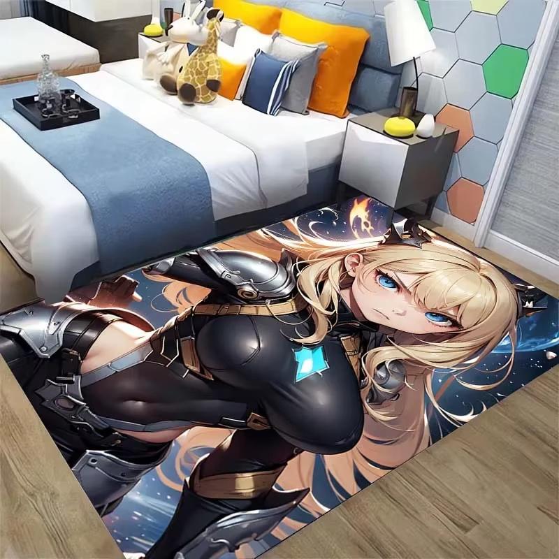 Japanese Anime Sexy Goddess Printed Carpet Game Otaku Anime HD Rug for Living Room Bedroom Deco Study Porch Bedside Non-slip Mat