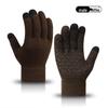"Warm Knitted Touchscreen Gloves for Couples: Thick Non-Slip Wool, Men’s & Women’s Winter Design."