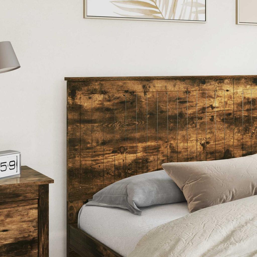 Headboard with Smoked Oak Finish 180 Cm Engineered Wood