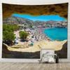 Natural Cave Scenery Tapestry Home Decoration Aesthetic Hanging Background Cloth