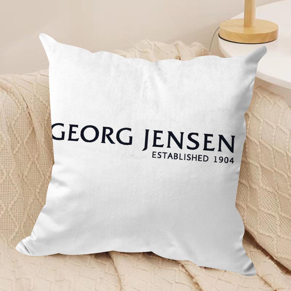 JJewellery GGeorg JJensen Cushion Cover Short plush Doublesided Print Square Throw Pillow Covers Sofa Home Cushion Decor
