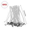 50PCS Candle Wicks Smokeless Wax Pure Cotton Core For DIY Candle Making Pre-Waxed Wicks Party Supplies