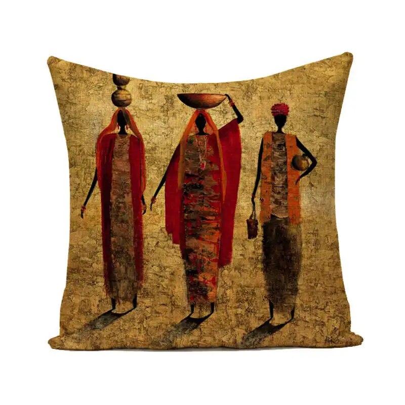 

Чехол на подушку, наволочка, акварель, африканская женщина, домашний декор для гостиной, спальни, дома 50x50cm