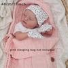 BZDOLL 19inch 48cm Like Real Soft Vinyl Asleep Reborn Baby Newborn Doll Girl Toy with 3d-paint Skin and Cloth Body Lovely Kids Birthday Gift