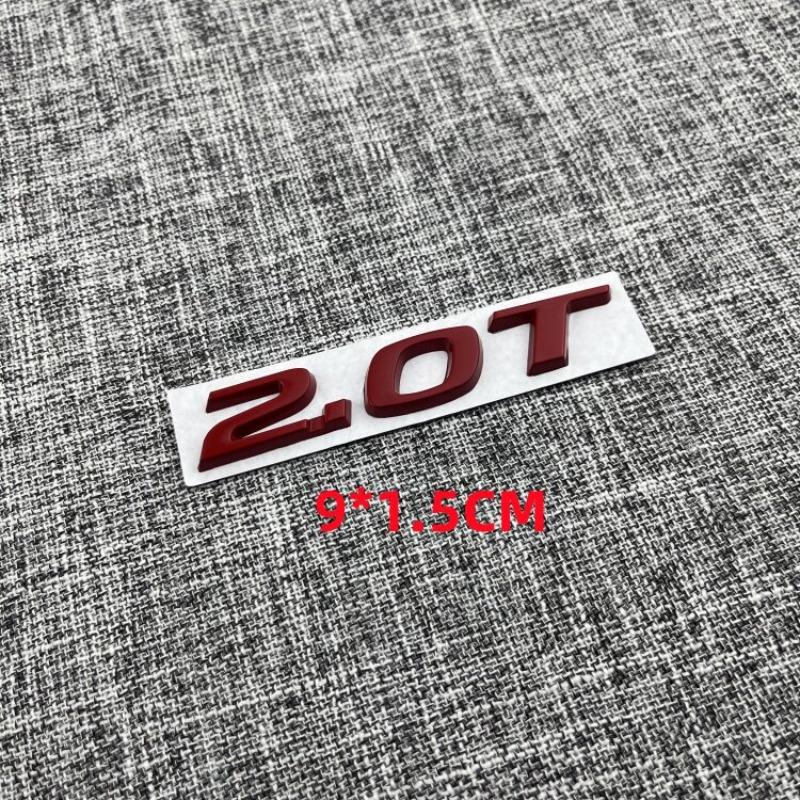 2.0T car logo car displacement standard split 3D three-dimensional metal label rear labeling fender personalized label