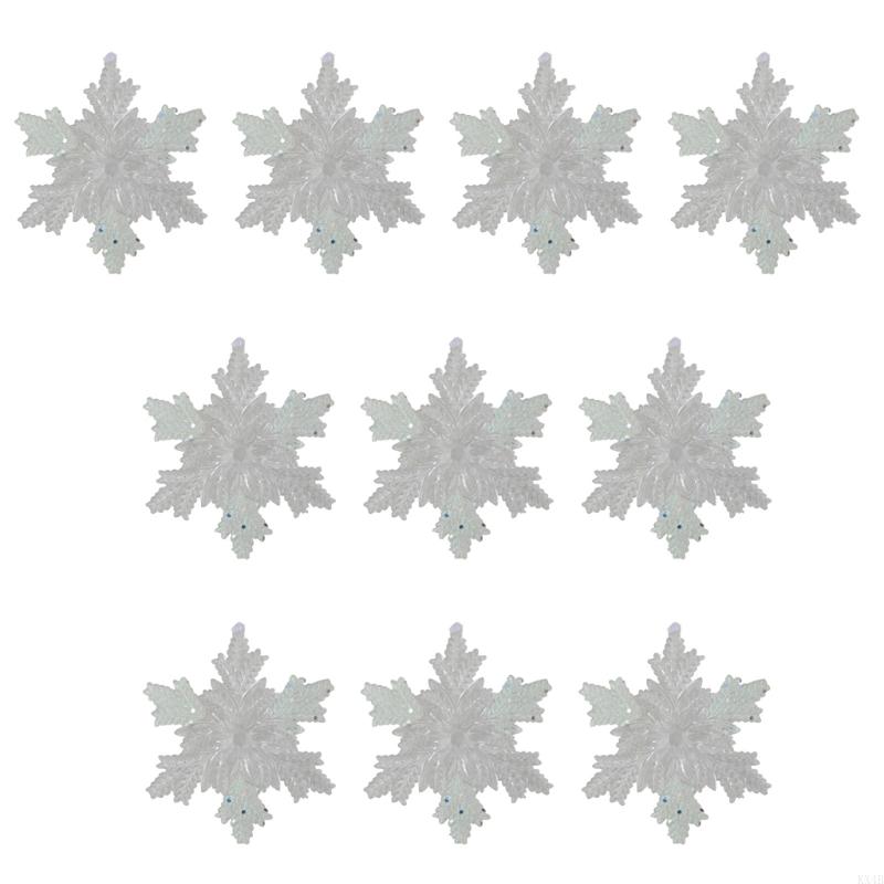 KX4B 10 шт./упак. Рождественские украшения Снежинки Хрустальные Акриловые Бусины для DIY