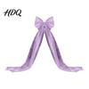 Herbruikbare Polyester Strikken Extra Grote Kerstboom Topper Strik 150 cm Reusachtig Tule met Feestelijke Cadeauverpakking Lange Slinger Organza Gaaslint