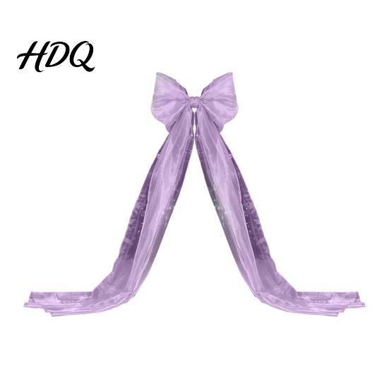 Herbruikbare Polyester Strikken Extra Grote Kerstboom Topper Strik 150 cm Reusachtig Tule met Feestelijke Cadeauverpakking Lange Slinger Organza Gaaslint