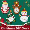 Weihnachts-DIY-Wanduhr, Heimschmuck, Requisiten für Eltern-Kind-Aktivitäten, Kindergeschenke, handgefertigte Requisiten aus Vliesstoff
