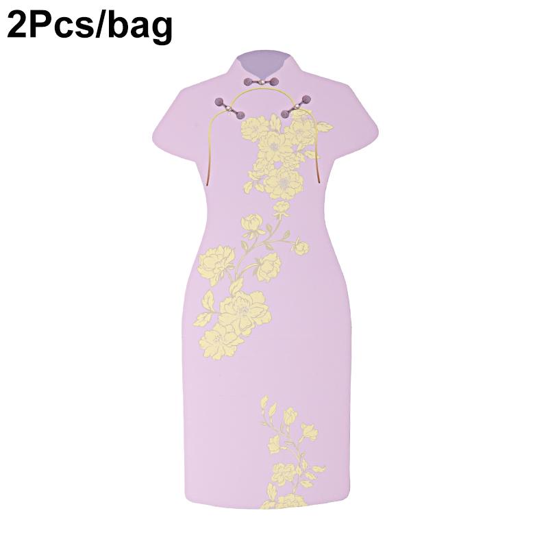 

2 шт./пакет, одинарная цветочная коробка, элегантная ручная цветочная коробка, бумажная сумочка, ципао, цветочная коробка в китайском стиле 31x11 см фиолетовый