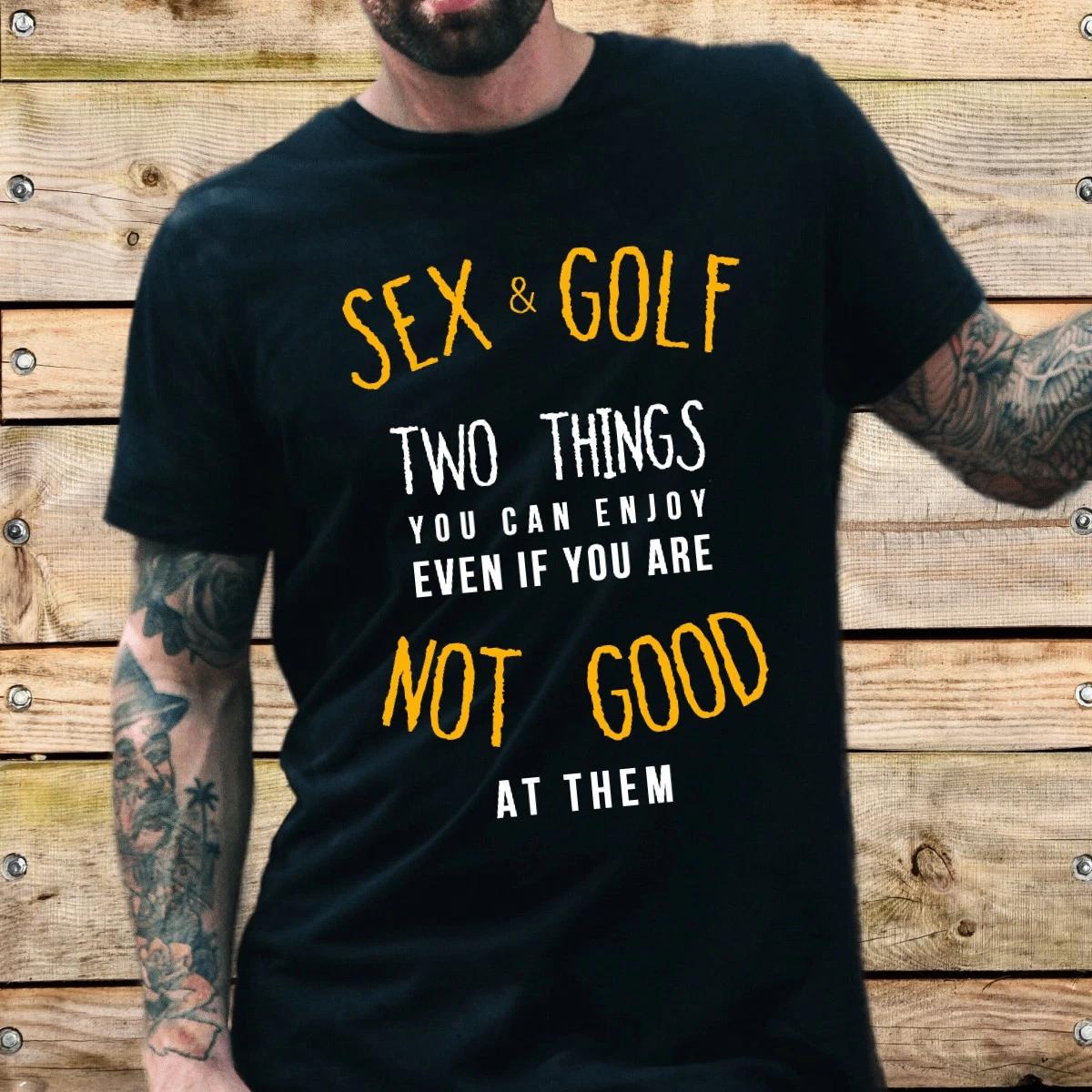 SEX AND GOLF funny quote T-T-Shirt for golf fans by Kevin Costner M