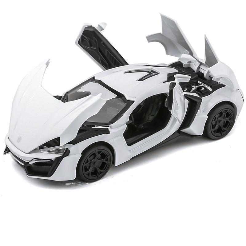 

Lykan Car Alloy Model Toys 132 Scale Inertia Control Collectors Gift Children White