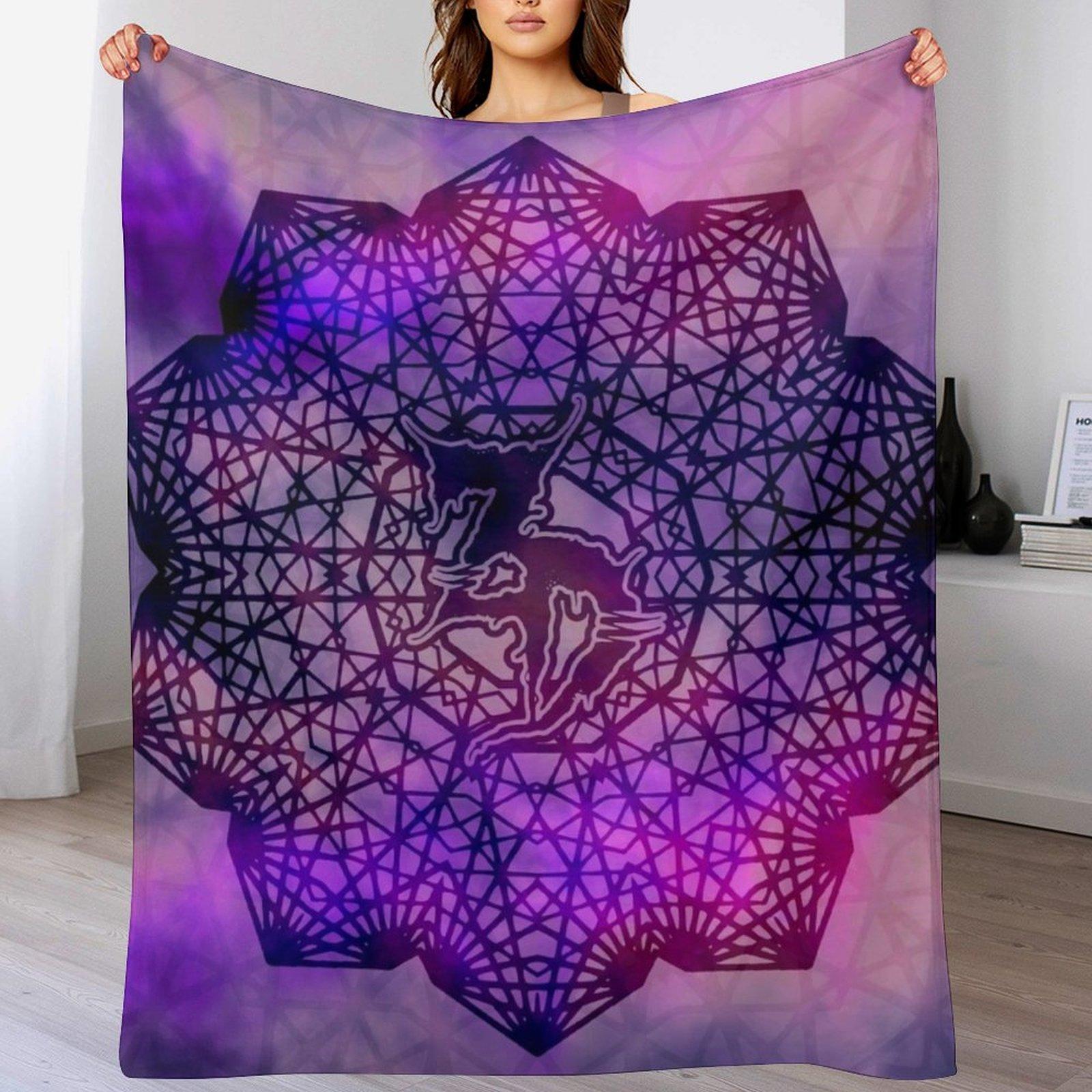Zeds Dead Mandala Purple Throw Blanket Soft Warm Blanket Gift for Grandparents 102x76cm(40x30in)