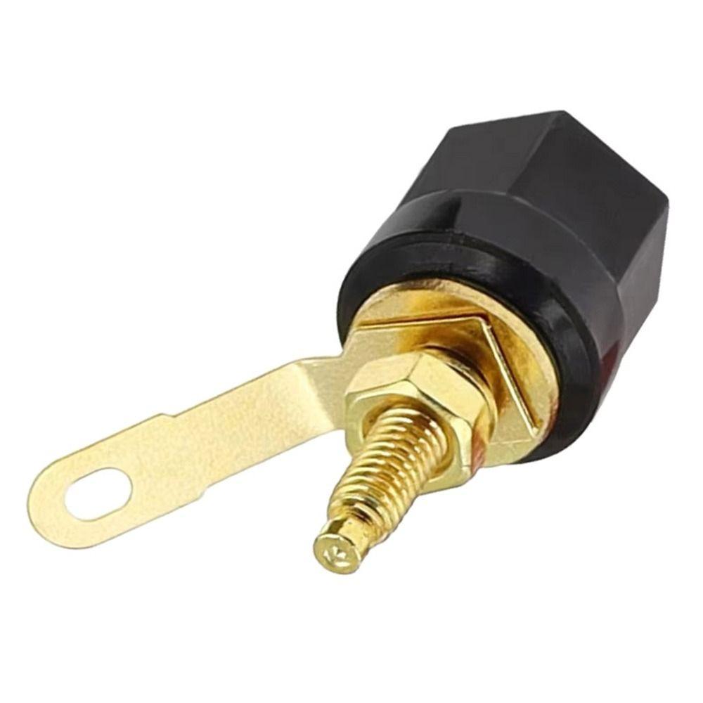 1Set Gold Plated Banana Plug Socket 4mm Audio Connector Speaker Adapter Terminal Amplifier Video