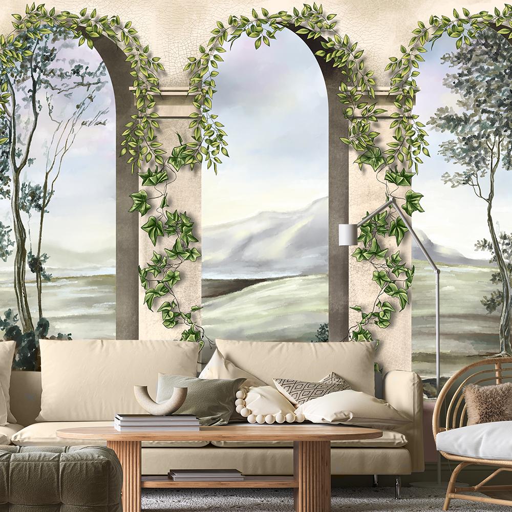 Wallpaper Columns and Arcs with Ivy