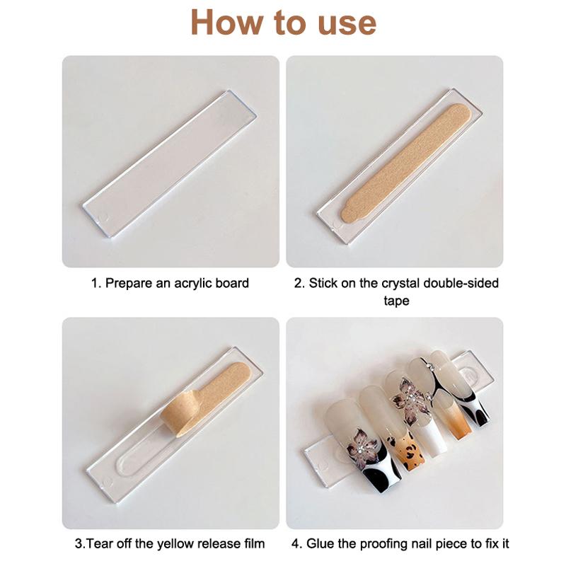 30/33pcs Nail Display Stand Adhesive Tape Strong Glue Stickers Double Sided For Practicing False Nail Salon at Home