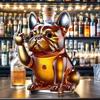 3D Middle Finger French Bulldog Whiskey Decanter, Dog Whiskey Wine Glass Bottle, For Bar, Office, Home Decor(C)