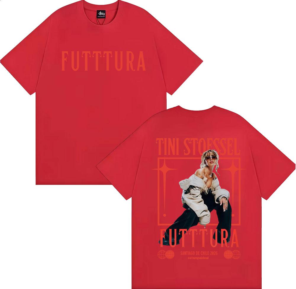 Tini Stoessel Futtura Santiago De Chile 2026 Tour T Shirt Men Women Fashion Trend Aesthetic T Shirts Summer Tops Comfort T-shirt S
