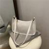 This year's popular bag women's 2025 new trendy fashion Korean version portable small square bag foreign gas snake pattern shoulder armpit bag