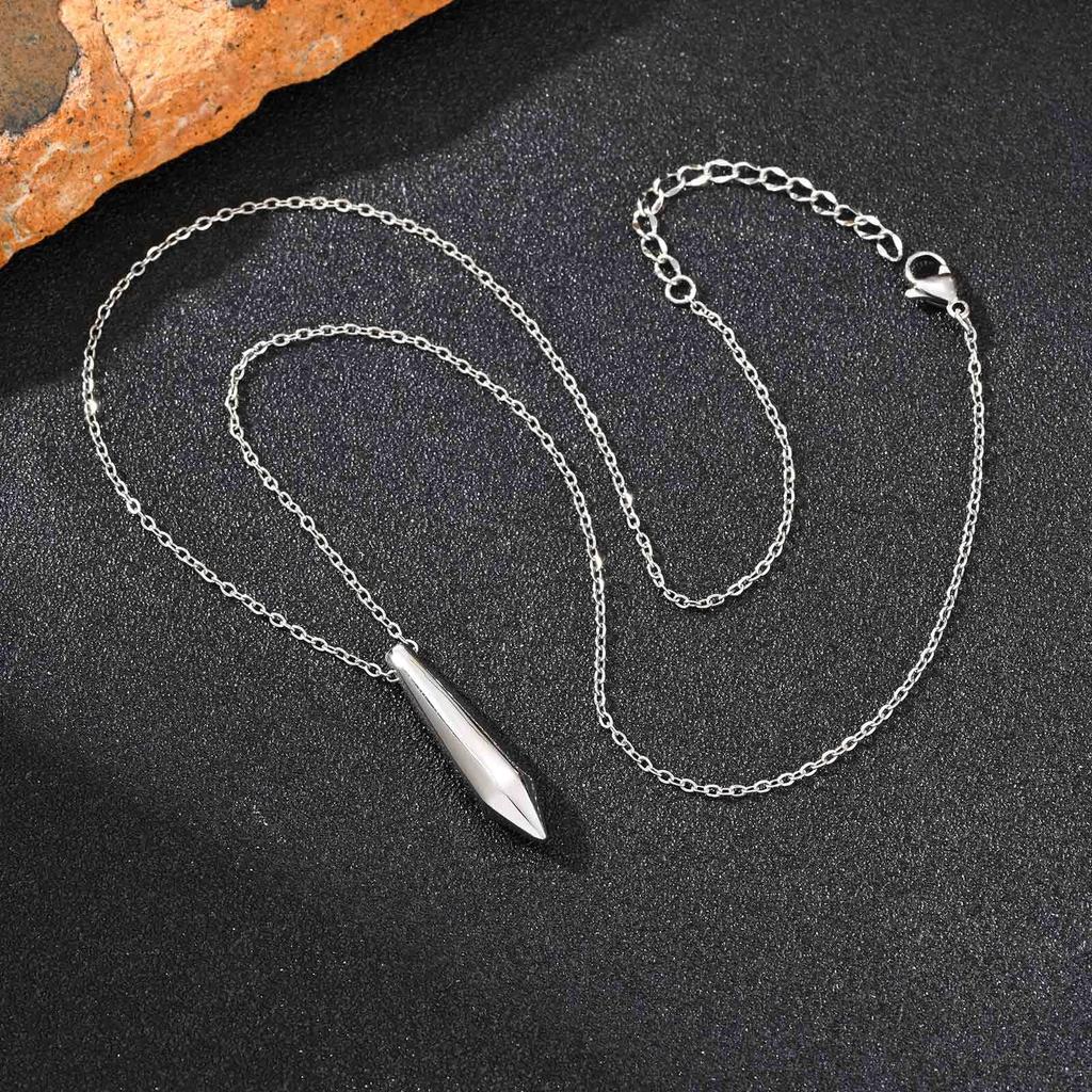 Vnox Stainless Steel Bullet Pendant Necklace for Men Boys, Adjustable O Chain Minimalist Jewelry, 32*7.3mm Bullet Head Necklaces